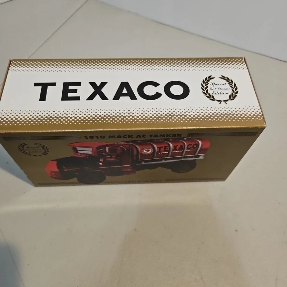 TEXACO 1918 MACK AC TANKER DELIVERY TRUCK RED CHROME EDITION - #24 in Series